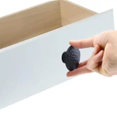 Elegans Çekmece Dolap Dolabı Kapak Kulpu Kulpları Kulbu Plastik Mat Siyah Kulp Mobilya Mutfak thumbnail 3