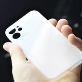 Keephone Apple iPhone 12Pro Max (6.7'') Silikon Kılıf - Beyaz- thumbnail 1