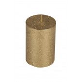 Altın 100 X 68 Mm Rustik Metalik Silindir Mum - 1