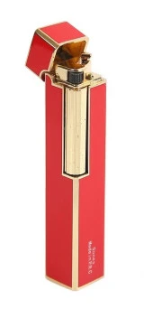 Slim Kare Metal Çakmak - Kırmızı - Taşlı Gazlı thumbnail 1