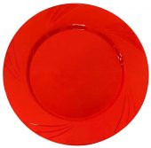 TABAK KRİSTAL 22,5 CM KIRMIZI 6 ADET thumbnail 1