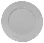 TABAK KRİSTAL 22,5 CM GÜMÜŞ  6 ADET thumbnail 1