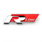 VOLKSWAGEN R LİNE ARKA BAGAJ METAL LOGO (KIRMIZI-GÜMÜŞ) - 1
