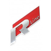 VOLKSWAGEN R LİNE ARKA BAGAJ METAL LOGO (KIRMIZI-GÜMÜŞ) - 2