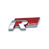 VOLKSWAGEN R LİNE ARKA BAGAJ METAL LOGO (KIRMIZI-GÜMÜŞ) - 3