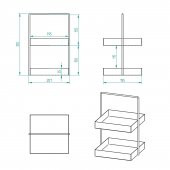 2 KATLI 20X20 MUTFAK VE BANYO TEZGAHÜSTÜ DÜZENLEYİCİ SİYAH - 10