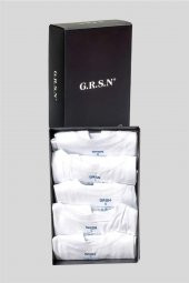 Grsn Erkek 5 li Kutulu Damat Çeyiz Pamuk Askılı Atlet Seti 11073 - 4