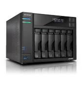 ASUSTOR AS6706T 6 SLOT TOWER NAS CELERON 2GHz QUAD 8GB DDR4 2x2.5GBE - 1