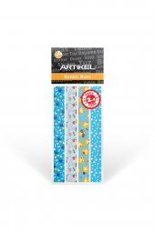 Washi Desenli Bant, Renkli Bant, Dekoratif Desen Bant,Washitape Sticker (14 mm - 2.4 mt) -037 - 2