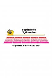 Washi Desenli Bant, Renkli Bant, Dekoratif Desen Bant,Washitape Sticker (14 mm - 2.4 mt) -038 - 4