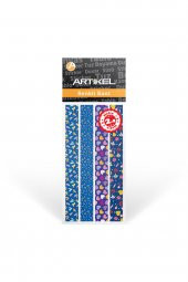 Washi Desenli Bant, Renkli Bant, Dekoratif Desen Bant,Washitape Sticker (14 mm - 2.4 mt) -039 - 2
