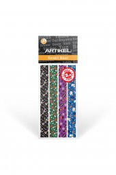 Washi Desenli Bant, Renkli Bant, Dekoratif Desen Bant,Washitape Sticker (14 mm - 2.4 mt) -040 - 2