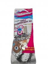 Elmop Döner Başlıklı Yedek Mop Seti - Mikrofiber Mop + Teleskobik Sap - 1