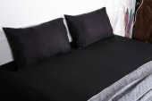 Finezza Flora Pamuk Saten Siyah Çarşaf & Yastık Takımı 3 Parça - 1480 thumbnail 1