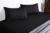 Finezza Flora Pamuk Saten Siyah Çarşaf & Yastık Takımı 3 Parça - 1480 thumbnail 2