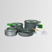 Orcamp OUT-1050 Outdoor Yemek Kapları - 4'lü Kamp Tencere Tava Çaydanlık Seti - 1