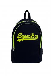 Superbag Sırt Çantası Siyah&Fosforlu Sarı - 1
