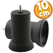 Mobilya Koltuk Kanepe Baza Çekyat Yükseltme Metal Ince Diş M8 Siyah Ayağı Ayakları 10 Cm 4 Adet - 8