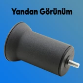 Mobilya Koltuk Kanepe Baza Çekyat Yükseltme Metal Ince Diş M8 Siyah Ayağı Ayakları 10 Cm 4 Adet - 4