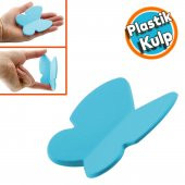 Mobilya Çekmece Dolap Kapak Kulpu Kulbu Çocuk Bebek Genç Odası Plastik Mat Mavi Kulp 32 mm - 1