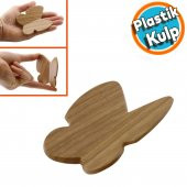 Mobilya Çekmece Dolap Kapak Kulpu Kulbu Çocuk Bebek Genç Odası Plastik Açık Ceviz Kulp 32 mm thumbnail 1