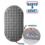 TransForMacion Masajlı Banyo Duş Kaydırmaz Paspas GRİ 87 Vantuzlu Voyage Design 716662 - 2