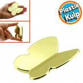 Mobilya Çekmece Dolap Kapak Kulpu Kulbu Çocuk Bebek Genç Odası Plastik Gold Altın Kulp 32 mm - 1