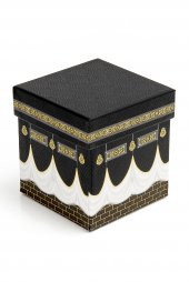 Kabe Desenli Özel Kutusunda - Seccadeli - Kuranı Kerimli Mevlüt Seti Siyah - 4