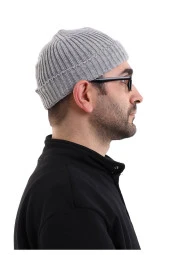 Orlon Katlamalı Takke - Gri thumbnail 3