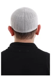 Bambu Namaz Takkesi - Gri - 6