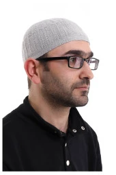Bambu Namaz Takkesi - Gri - 2