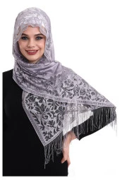 Narin Pamuk Tül Şal Lila-2 60x160 thumbnail 1