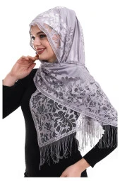 Narin Pamuk Tül Şal Lila-2 60x160 thumbnail 2