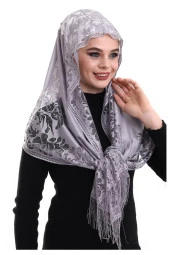 Narin Pamuk Tül Şal Lila-2 60x160 thumbnail 4