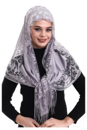 Narin Pamuk Tül Şal Lila-2 60x160 thumbnail 5