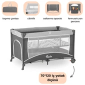 Gulz Raftel Park Yatak Oyun Parkı Bebek Beşik 70x120 Cm thumbnail 1
