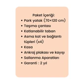 Gulz Raftel Oyun Parkı Bebek Beşik 70x120 Cm + YATAKLI Light Grey thumbnail 6