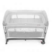 Gulz Omega Anne Yanı Sallanır Cibinlikli Oyun Parkı Bebek Beşik 70x110 cm + Pamuk Yatak Dark Grey - 6