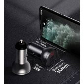 Baseus 24W 4.8A Çİft Usb Hızlı Araç Şarjı Araç Çakmaklık Şarjı Hızlı Şarj Başlık - 4