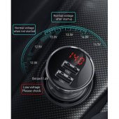 Baseus 24W 4.8A Çİft Usb Hızlı Araç Şarjı Araç Çakmaklık Şarjı Hızlı Şarj Başlık - 9