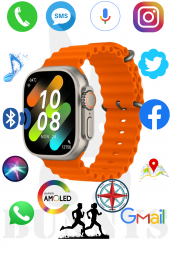 Huawei Uyumlu Akıllı Saat Konuşma Özellikli Watch 8 Ultra 49MM AMOLED EKRAN thumbnail 1