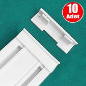 Aletçantam 2Li Korniş Kapağı Geçmeli Ray Perde Son Kilidi - 10Lu Paket thumbnail 1