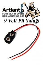 9 Volt Pil Yatağı 1 Adet 9V Pil Yuvası İkili 9V Pil Başlığı Pil Tutucu Okul Hobi Elektrik Deney - 1
