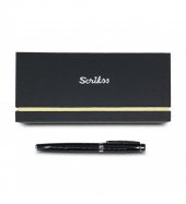 Scrikss Siyah Krom Özel Kutulu Dolma Kalem HK2222 - 6