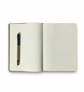 Kişiye Özel Siyah VIP Hediyelik Set - 15x21 Yaldız Kenar Not Defteri - Metal Roller Kalem HK2064 - 5