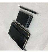 Siyah VIP Hediyelik Set - 9x14 Not Defteri - Touch Pen Tükenmez Kalem - Kartvizitlik HK2061 - 3