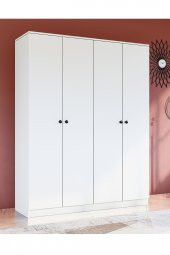 Metalia 4 Kapılı Düğme Kulplu Gardrop - 1