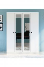 Metalia Gm 053 Hayal 4 Kapılı Aynalı Düğme Kulplu Gardırop - 2