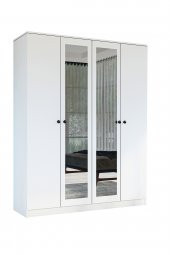 Metalia Gm 053 Hayal 4 Kapılı Aynalı Düğme Kulplu Gardırop - 5