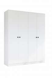 Metalia 4 Kapılı Düğme Kulplu Gardrop - 5